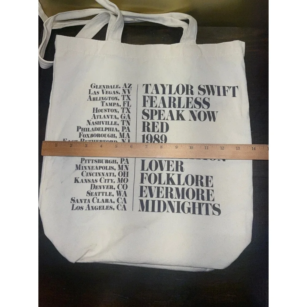 Taylor Swift The Eras Tour‎ Tote Bag Canvas Reusable Shopping Bag